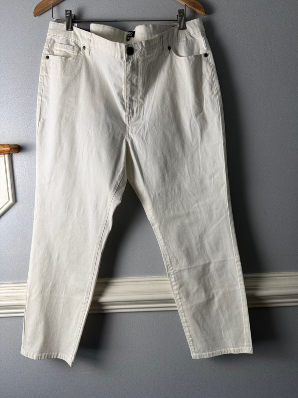 Buffalo David Bitton White High-Rise Jeans